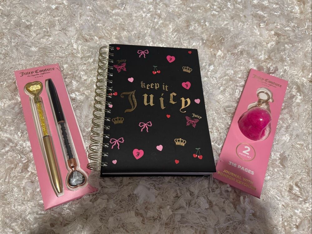 Juicy couture JC heritage vintage y2k style notebooks & pens  journal pad 8x6